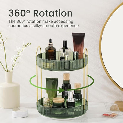 Rotating Makeup Organizer for Vanity, Perfume Skincare Lipstick Organizers for - Image 2