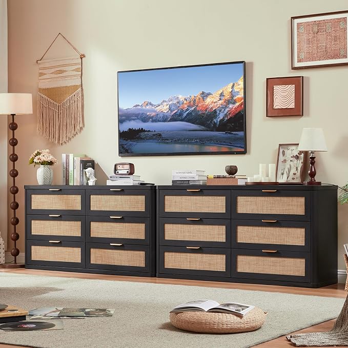 LEYAOYAO Rattan 6 Drawer Dresser by LEYAOYAO-Findtheshiningpointofyourideallife%EF%BC%81