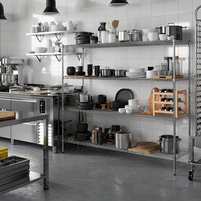 21" Deep x 72" Wide x 64" Height Wire Shelving Kit | 4-Tier | NSF Commercial - Image 2