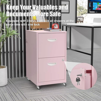 2 Drawer Mobile File Cabinet - Image 6