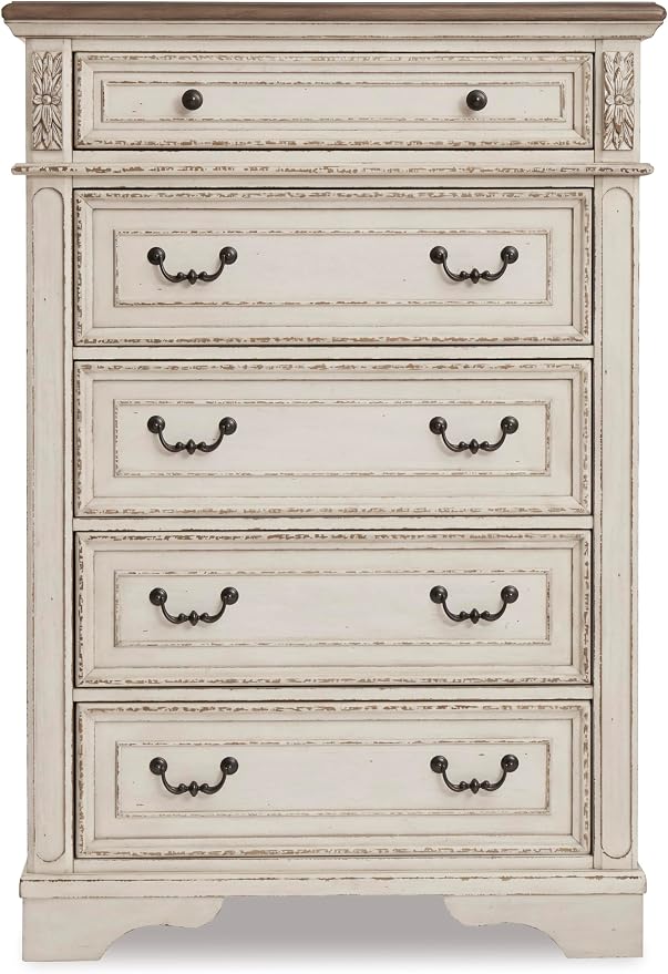 Signature Design by Ashley Realyn French Country 5 Drawer Chest, Tipover - Image 8