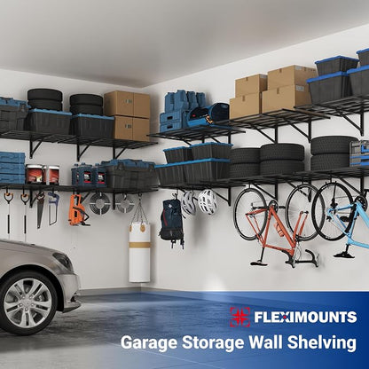 FLEXIMOUNTS 2-Pack 2x4ft Heavy Duty Garage Wall Shelving, 800lbs Capacity - Image 7