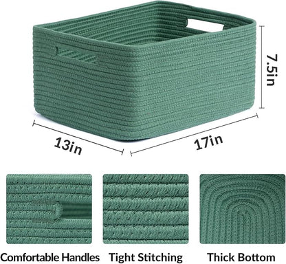 Large Storage Baskets for Organizing, Closet Shelf Baskets for Clothes Blanket - Image 2