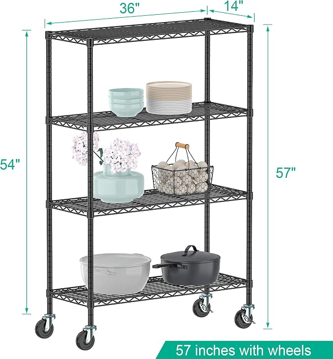 4-Tier Storage Shelving Unit - Image 3