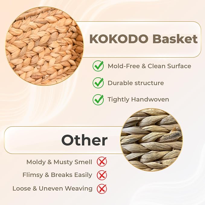 KOKODO Rectangular Water Hyacinth Basket - Image 3
