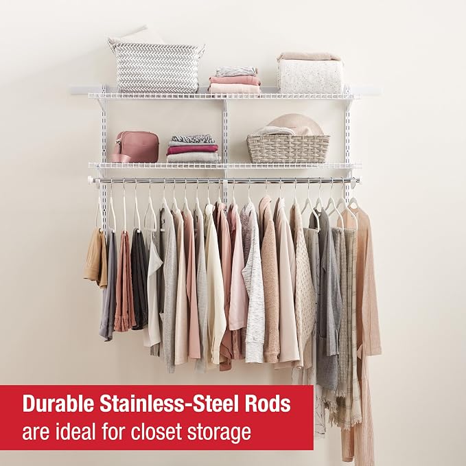 Rubbermaid Configurations Custom Closet Kit 3-6 Ft. Adjustable Metal Wire - Image 5
