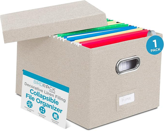 Internet's Best Collapsible File Storage Organizer Box by BIRDROCKHOME