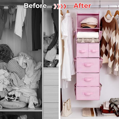 GRANNY SAYS Hanging Closet Organizers and Storage, 6 Shelves Closet Hanging - Image 7