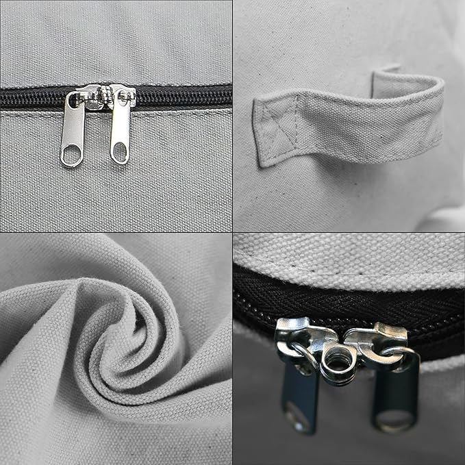 2PCS Durable Cotton Canvas, Soft Space Save Storage Bag Wardrobe Organizer - Image 3