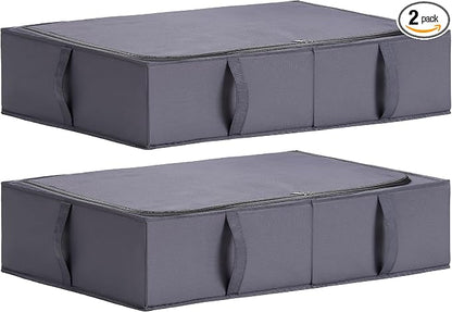 TYEERS Under Bed Storage Containers, Durable Fabric, Collapsible, Under Bed by StorageOrganization