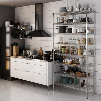 18" Deep x 42" Wide x 86" Height Wire Shelving Kit | 8-Tier | NSF Commercial - Image 2