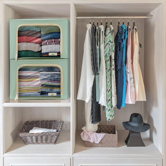 Sorbus Storage Bins with Metal Frame - Image 4