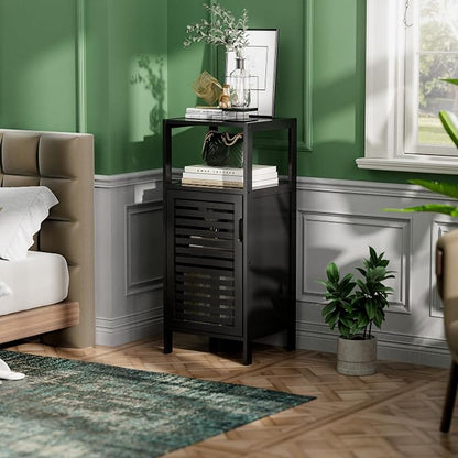 HITNET Bamboo Floor Cabinet, Small Bathroom Cabinet Floor Standing, 4 Tier - Image 2