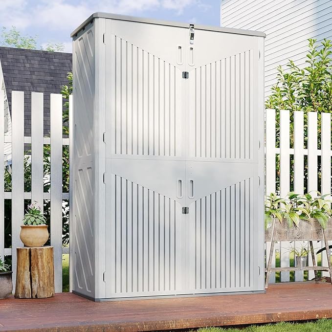 Aoxun Outdoor Storage Shed, 64 Cu.Ft Vertical Storage Sheds Outdoor - Image 8