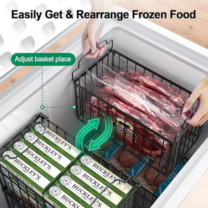 Freezer Organizer Bins, 6 Pack Stackable Deep Chest Freezer Organizer Bins - Image 4
