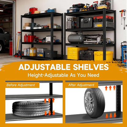 Metal Shelving, Garage Shelving Unit and Storage, Adjustable Storage shelves - Image 5