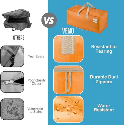 VENO 10 Pack Moving Bags w/Backpack Straps, Heavy Duty, Moving Boxes Alternative - Image 5
