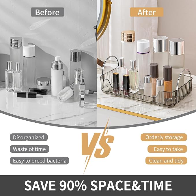 YCIA&DONE Bathroom Organizer Countertop, Makeup Storage, Skincare Cosmetic Tray - Image 2