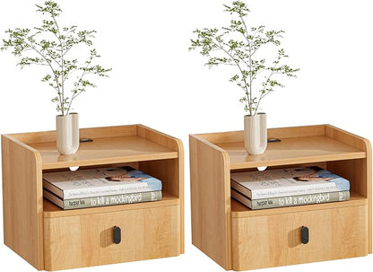 Floating Nightstand Set of 2, Modern Wall Mount Bedside Table - Image 7