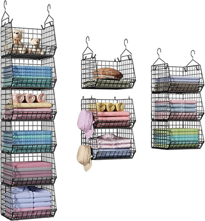 6 Tier Closet Hanging Organizer, Clothes Hanging Shelves by X-cosrack