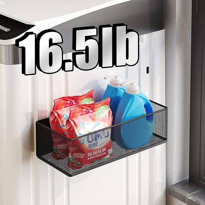 Magnetic Shelf for Washing Machine, Washer Dryer Shelf, Magnetic Lint Bin for - Image 8