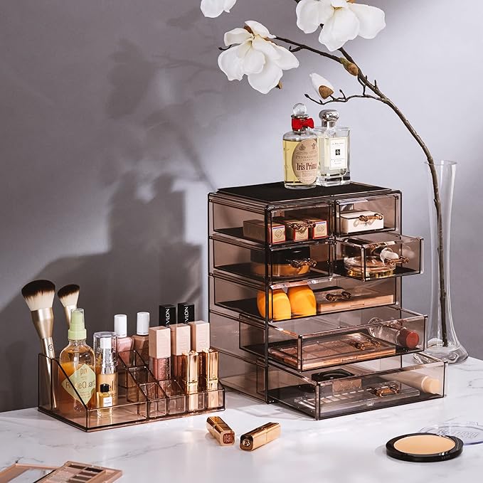 Sorbus Acrylic Makeup Organizer Set, 7-Drawer Vanity & Countertop Cosmetic - Image 3