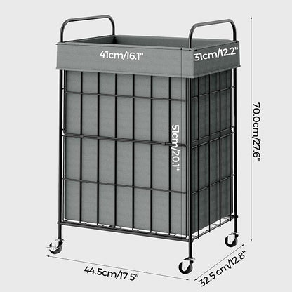 Laundry Hamper with Wheels, 90L Laundry Basket with Handle, Laundry Sorter with - Image 7