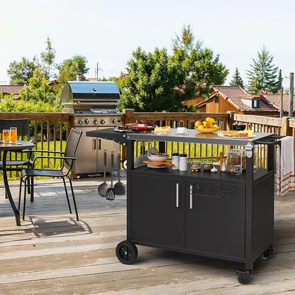 Shintenchi Outdoor Grill Cart Table - Image 4