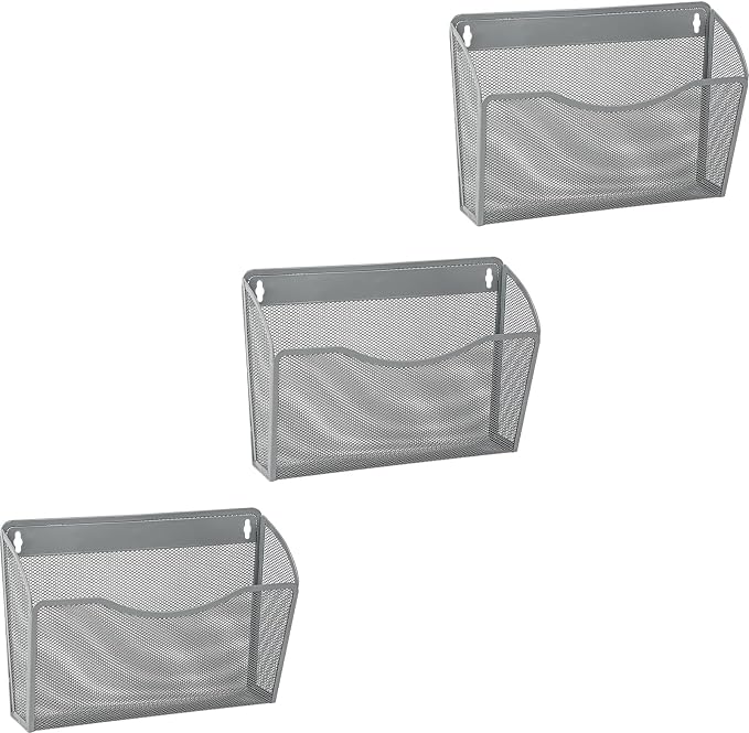 EASEPRES 3 Single Pocket Mesh Hanging File Organizer, Vertical Wall Mounted by EASEPRES