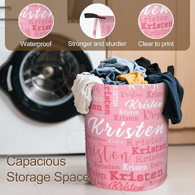 Custom Name Laundry Hamper, Personalized Laundry Baskets - Image 5
