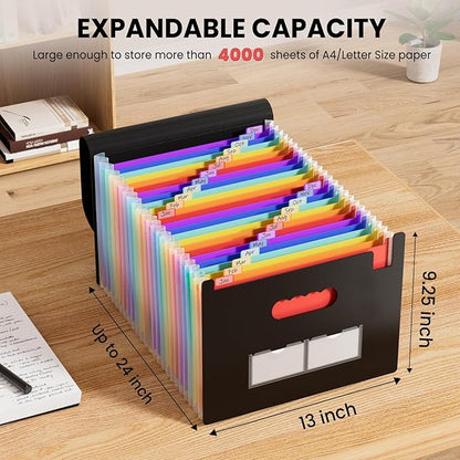 Sooez 24 Pockets Expanding File Folder - Image 2