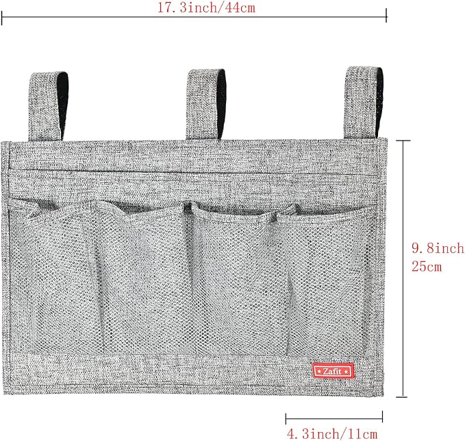 Linen Bedside Caddy, Bedside Storage Organizer - Image 3