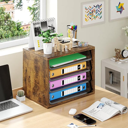 Simple Trending Desk File Organizers, 4-Tier Letter Tray Paper Organizer - Image 2