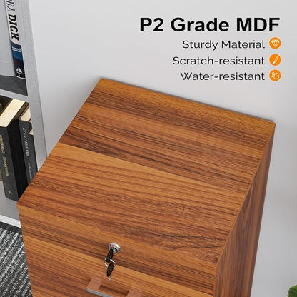 VINGLI 2-Drawer Rolling File Cabinet - Image 7