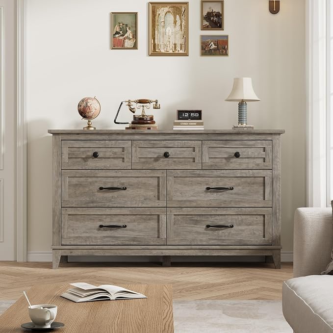 GarveeHome 7 Dresser for Bedroom, 54 in Wide Drawer Dresser - Image 3