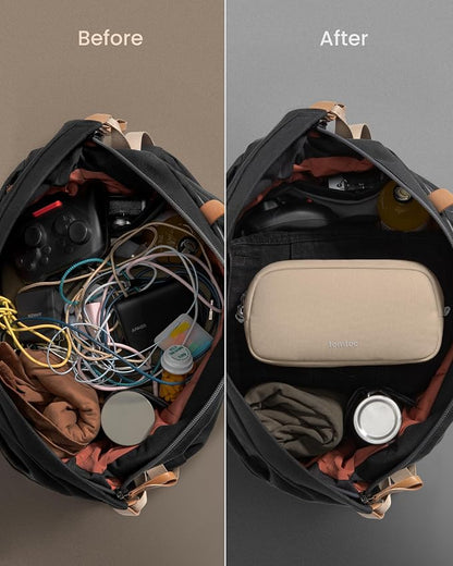 tomtoc Electronics Organizer Travel Case, Water Resistant Travel Bag Cable - Image 4