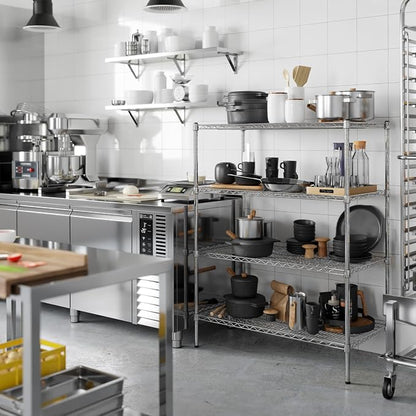 21" Deep x 42" Wide x 54" Height Wire Shelving Kit | 4-Tier | NSF Commercial - Image 5