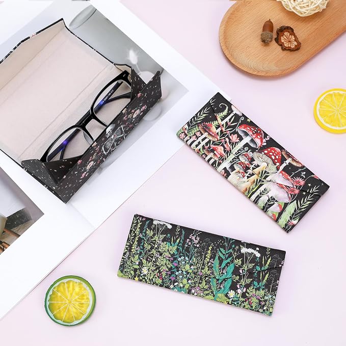 Foldable Glasses Case, Magnetic PU Leahter Sunglasses Case, Cute Hard Shell - Image 7
