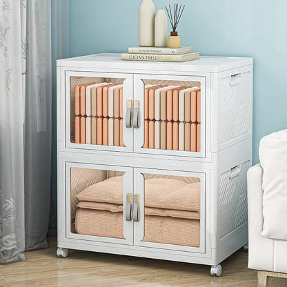 Large Clear Stackable Storage Bins by Unknown