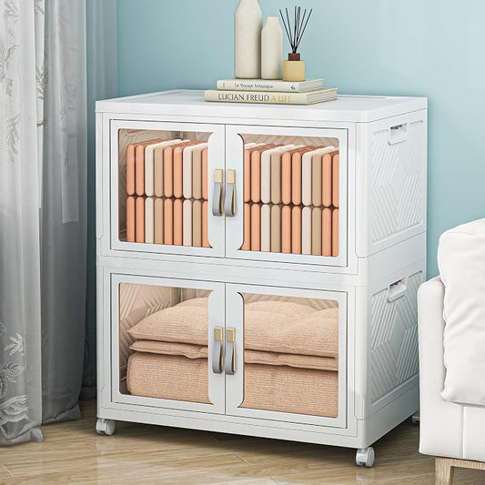 Large Clear Stackable Storage Bins by Unknown