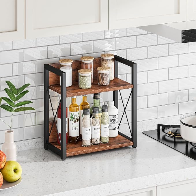 Giikin Counter Shelf Organizer, 2 Tier Kitchen Spice Rack - Image 3