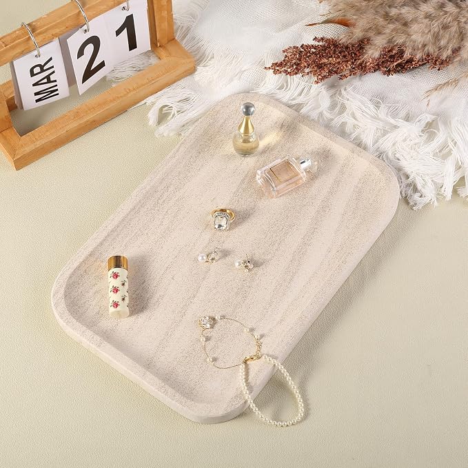 Marble Vanity Tray, Bathroom Tray Countertop, Decorative Dresser Organizer - Image 6
