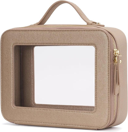 Popvibe Clear Makeup Bag Travel Cosmetic Case Transparent Toiletry Bag by POPVIBE