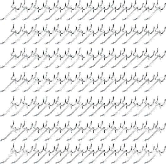 Funrous 100 Pack Peg Board Hooks Stainless Steel Pegboard Hooks Shelving by Funrous
