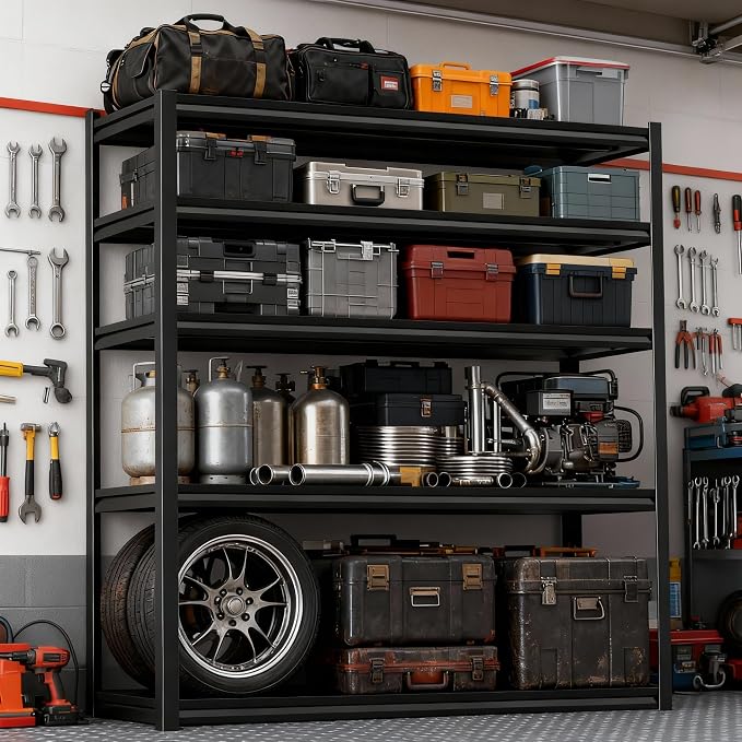 Metal Shelving, Garage Shelving Unit and Storage, Adjustable Storage Shelves - Image 2