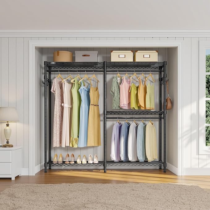 VIPEK V4C Garment Rack with Cover, Heavy Duty Portable Closet Adjustable Metal - Image 3