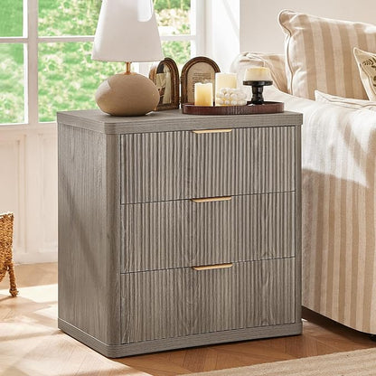 LEYAOYAO 23" Wide Fluted Farmhouse Night Stand Set of 2 - Image 5