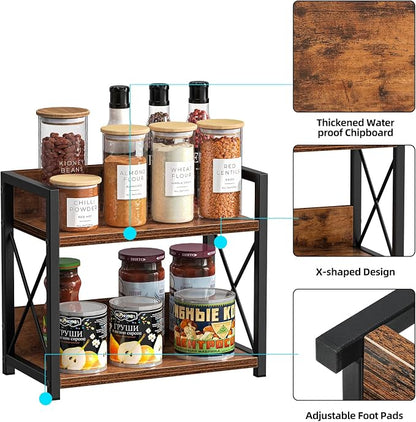 Giikin Countertop Shelf Organizer, 2 Tier Kitchen Spice Rack - Image 5