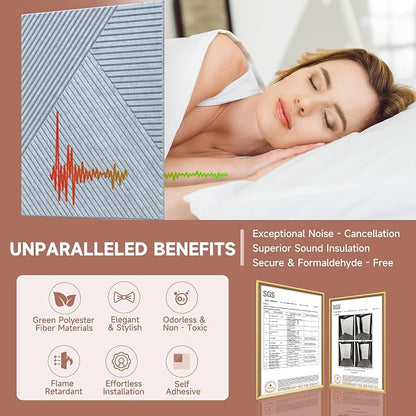 TO-TH Acoustic Wall Panels, 6 Pack Total Size 72 x 48 Inches, Self-Adhesive - Image 4