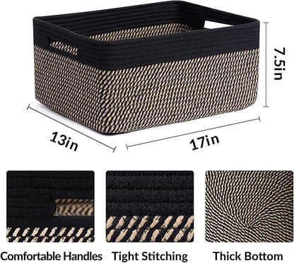 Large Storage Baskets for Organizing, Closet Shelf Baskets for Clothes Blanket - Image 2